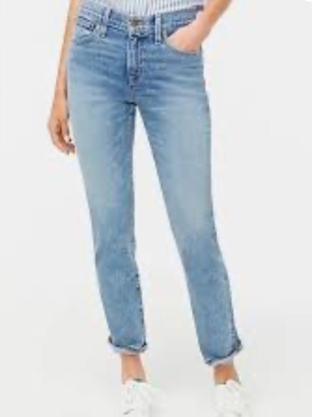 J. Crew Light Blue Distressed Straight-Leg Jeans size 27
